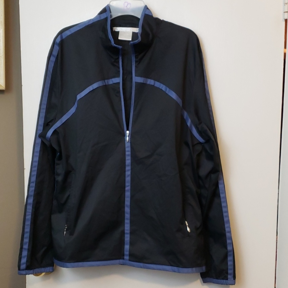 Nike Golf Black and blue half zip popover windbreaker